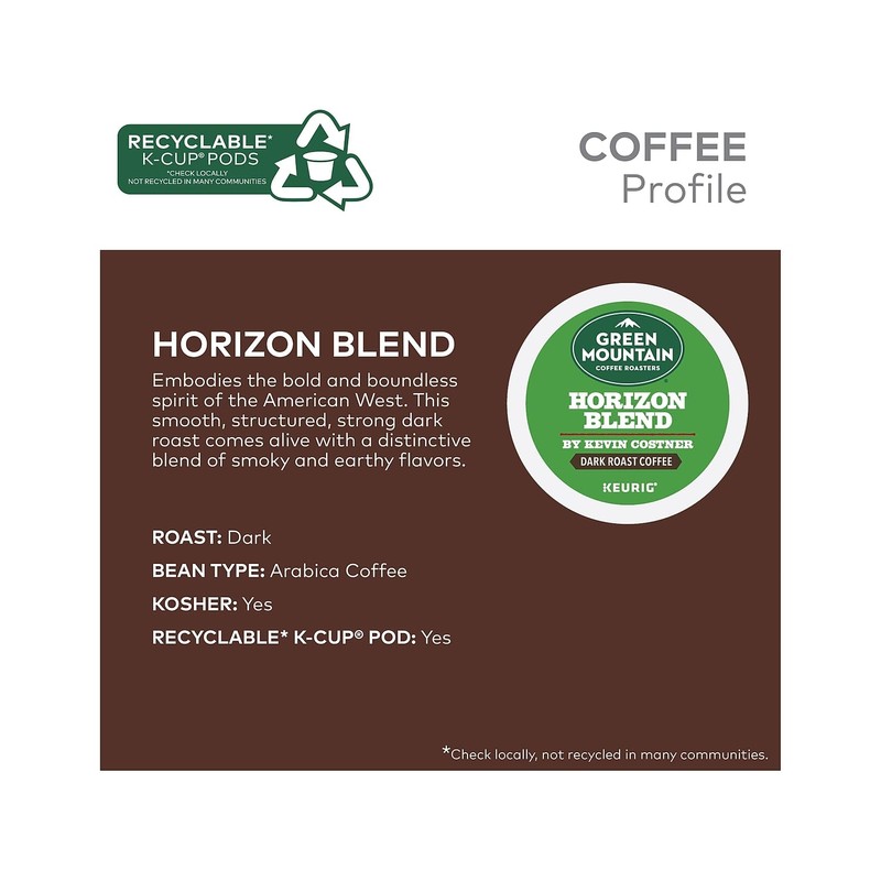 Green Mountain Coffee Roasters Horizon Blend by Kevin Costner Coffee,