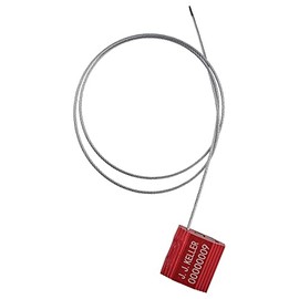 Steel Security 1.5MM Cable Seals Pull Tight with Aluminum Lock Body, 24" Cable, Red, 10 PCS, J. J. Keller & Associates, Inc.