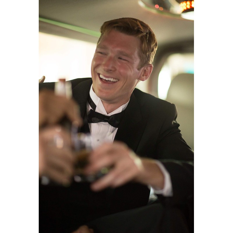 New Mens 5 Piece (5pc) Complete Single Breasted Black Tuxedo