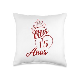 Quinceanera Mis 15 Anos 15th Quince Birthday Throw Pillow