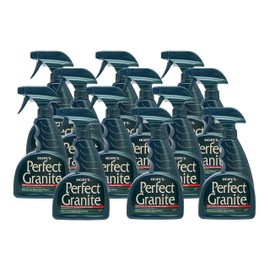 HOPE'S Perfect Granite & Marble Countertop Cleaner, Stain Remover and Polish, Streak-Free, Ammonia-Free, 22 Ounce, 12 Pack