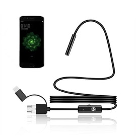 Naroote Endoscopio USB, Cámara de Inspección de Serpiente de PC Universal para Teléfono