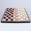 TOYANDONA Draughts Board Games Wooden Draught Magnetic Checkers Board Game