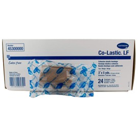 Hartmann Co-Lastic LF Latex-Free Self-Adherent Wraps, Tan, 3" x 5 yd (24 Rolls)