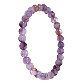 Shinjuku Gin no Kura, 0.2 inch (6 mm) Ball, Garden Amethyst Bracelet, Length 6.5 - 6.9 inches (16.5 - 17.5 cm), S - L Size, February, Birthstone, Natural Stone, Power Stone, 17cm (Women's M)