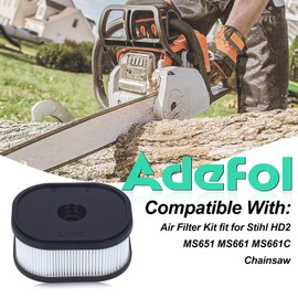 Air Filter for Stihl MS651, MS661, MS661C Chainsaws, Air Filter with Spark Plug Replacement Parts for Stihl HD2 MS651 MS661 MS661C Replaces 1144 140 4402, 1144 140 4400