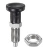 sourcing map Push Fit Ball Nose Spring Plunger M12x1.5 Thread