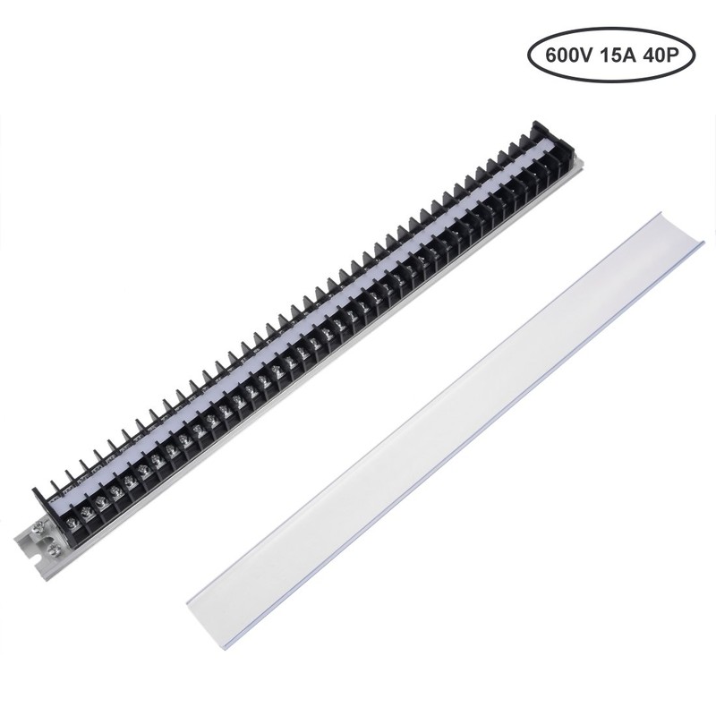 uxcell Barrier Terminal Strip Block 660V 15A Dual Rows 40P