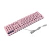 Gaming Keyboard USB Round 104 Keycaps Backlit Ergonomic Fodable Feet
