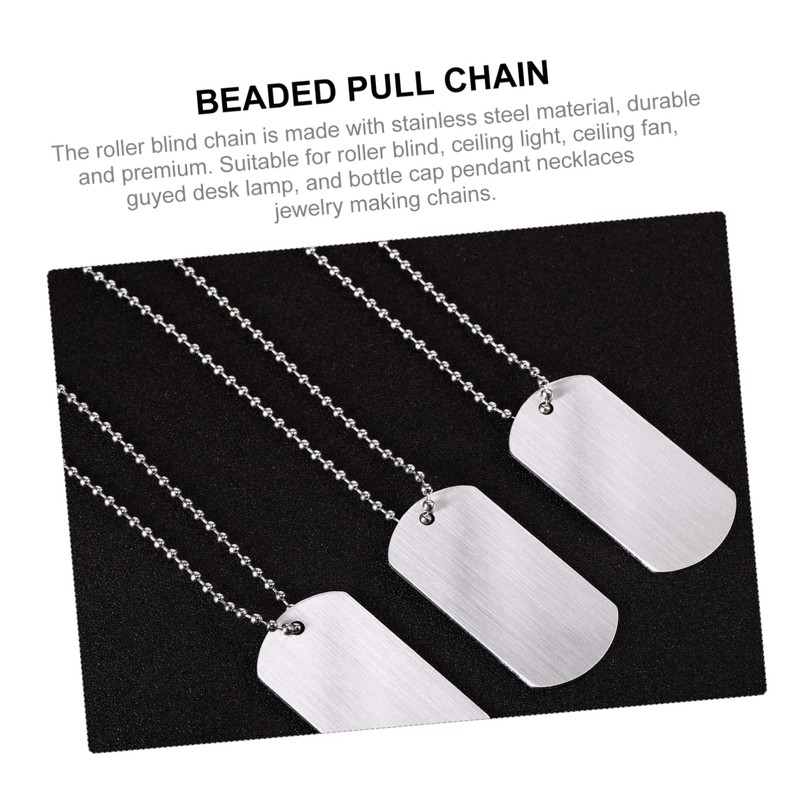 jojofuny 30m Beaded Pull Chain Roller Chain for Jewelry Making