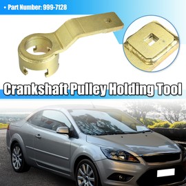 X AUTOHAUX Crankshaft Pulley Holding Tool 1/2" Drive 999-7128 for Ford Focuse C-MAX S-MAX Fiesta Transit Mondeo 1.8 2.0 2.3 for Volvo C30 S40 S80 V50 Crankshaft Pulley Wrench Remove Tool