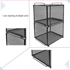 YOYOSEDA 2 Pack Metal Hanging File Organizer & Stackable File Crate – Optimize Your Filing Systems