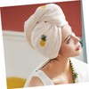 Mikinona Toalla Cabellera Cómoda Envoltura Cabello Doble Capa Toalla Baño