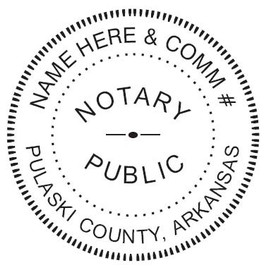 New IMPRUE Round Self-Inking Notary Seal Rubber Stamp - Arkansas