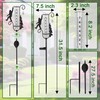 Rain Gauge Outdoor with Decorative Metal Black Sasquatch Solar Light