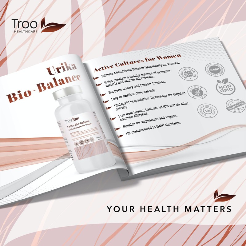 Urika Bio-Balance Vaginal Gut Bacteria Support 60 Capsules - Friendly