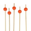 BambooMN Decorative Ball End Cocktail Fruit Sandwich Picks Skewers for