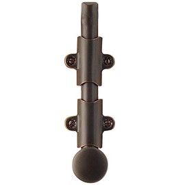 Emtek 8511 6" Solid Brass Surface Bolt with Strikes and Screws, Oil Rubbed Bronze