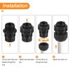 sourcing map 33 Pcs Cable Gland Kit 1/4" 3/8" 1/2"