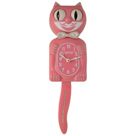 Kit Cat Klock Limited Pink Pink Crystals Jeweled Clock