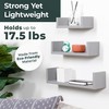 Greenco Set of 3 Floating “U” Shelves, Easy-to-Assemble Floating Wall