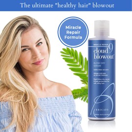 Brocato Cloud 9 Blowout Blow Dry Serum, 8.5 Ounce | Miracle Repair, Rapid Blow Dry Serum & Heat Protectant for Soft, Shiny Hair | All-Natural Hair Products for All Hair Styles, Color Safe