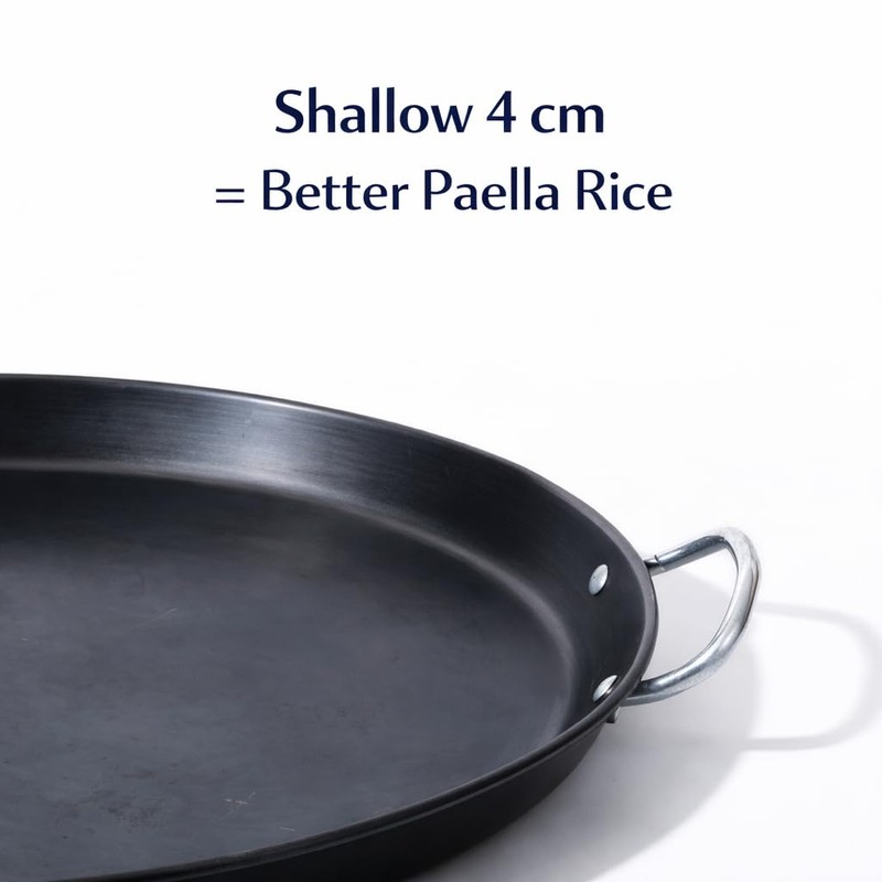 Paellera Para 10 Personas, 18 in / 45 cm Carbon