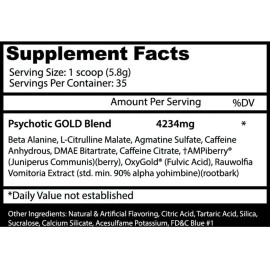 Pre Entreno Insane Labz Psychotic Gold 35 Servicios Sabor Fruit Punch