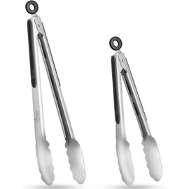 Generic Premium Stainless Steel Locking Kitchen Tongs, Set of 2-16 inches and 12 inches, 7in