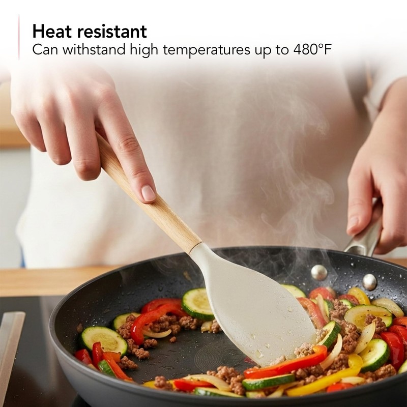 OVENTE Silicone Cooking Utensils Set, 17pcs Heat Resistant Kitchen Tools