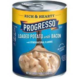 Progresso Rich & Hearty Loaded Potato with Bacon Soup 18.5 oz Can (pack of 12)