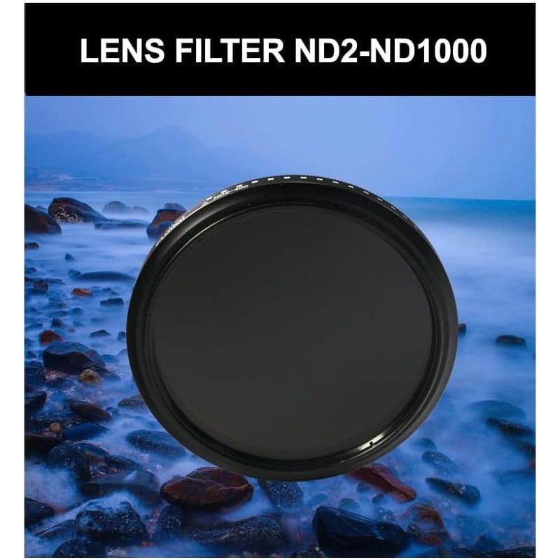 Premium Variable Neutral Density (ND2-ND1000) Filter Compatible with Panasonic Lumix
