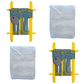 Quickdraw 2 x Yellow Crab Lines – 11m Nylon Hand Line with Weight & Bait Bag – Safe Crabbing Kit for Kids – No Hooks – Crabbing Line Set for Children – Ideal for Rock Pools and Beach Days