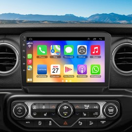 Car Radio for Jeep Wrangler JL 2018-2021 & Gladiator JT 2020-2021, 4+64GB Android 13 Car Stereo Support Wireless Carplay & Android Auto Bluetooth Voice Control/DSP/EQ/FM WiFi Backup Camera