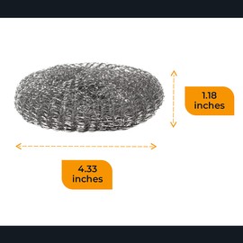 Esponja de metal – Pack de 3 – Limpiador de platos para cocina – Almohadilla de fregado