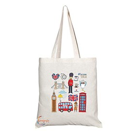 Coralgraph TB670 Original London Adventure Novelty Present Gift Printed Eco-Friendly Stylish Long Handled Tote Shoulder Bag
