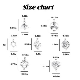 42pcs Celtic Knot Charms, Irish Traditional Pendants Antique Silver Alloy Good Luck Charms for DIY Jewelry Making Bracelet Necklace, 7 Styles