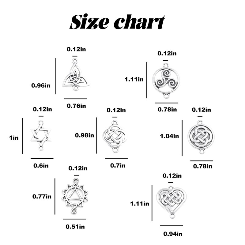 42pcs Celtic Knot Charms, Irish Traditional Pendants Antique Silver Alloy