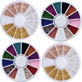 Mishi Cloud Nail Art 3D Caviar Mini Metal Ball Gold Silver Micro Steel Beads Decorative Parts