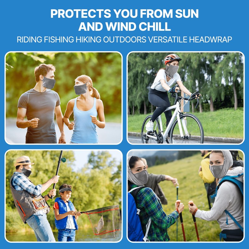 zolzoly Face Neck Gaiter Balaclava Mask Running Wrap for Men