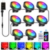 T-SUN Colored Pond Lights Bright LED Underwater Light with APP