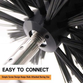 10 Feet Dryer Vent Cleaner Kit, Dryer Duct Cleaning Kit, Includes 8 Flexible Rods, Synthetic Brush Head, Flexible Lint Remover