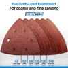 EffektWerk Delta Sandpapers (120 Pack 6 Holes) 93x93x93mm Triangular Sanding