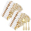Goodluck 100 Pack Heavyweight Gold Plastic Silverware Set – 300