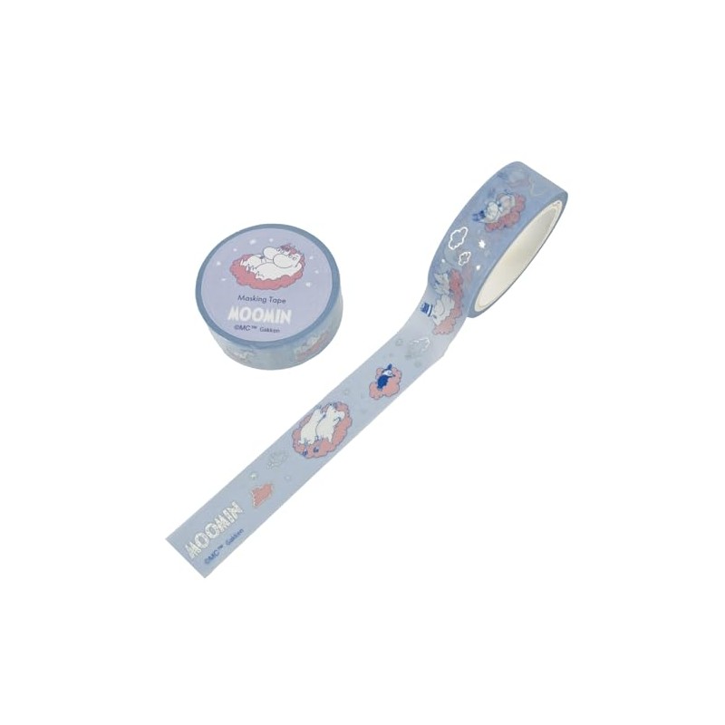 Gakken StaFul Moomin Masking Tape, Aurora Foil, Blue AM04867