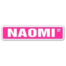 Naomi Street Sticker Sign Name Childrens Room Door Gift Kid Child boy Girl Wall Entry - Sticker Graphic - Auto, Wall, Laptop, Cell, Truck Sticker for Windows, Cars, Trucks, Tool Boxes, laptops
