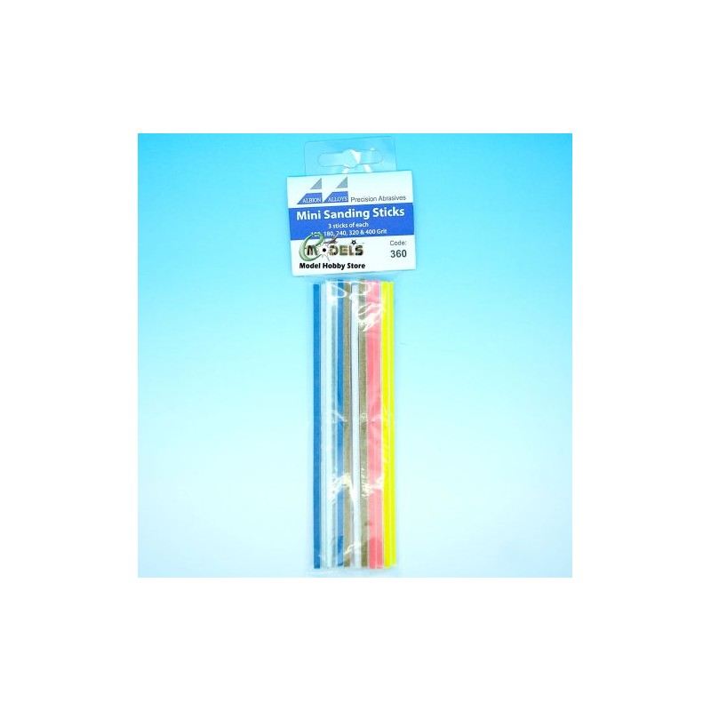 Albion Alloys Sanding Stick, 100/180/240/320/400 Grit, Fine to Coarse, Compatible