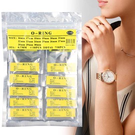O Ring Kit, O Ring Watch Bottom Seal Rubber Sealing Washers Set Rear Cover of Watch O Ring, Waterproof Round Watch Seals O Ring Sealing Rings Watch Accessories (0.7 mm)