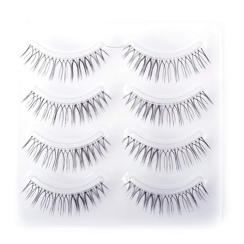 Musegetes MEN0024 False Eyelashes, Natural, Popular, 5 Pairs