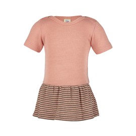 Engel Natur,Baby/Toddler Bodysuit with Skirt, 70% Wool (kbT), 30% Silk (Salmon, 86-92), salmon